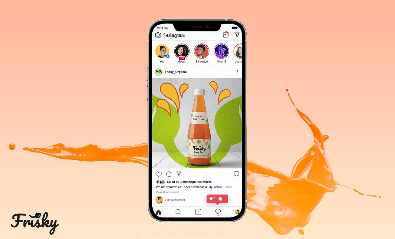 Instagram post of brand