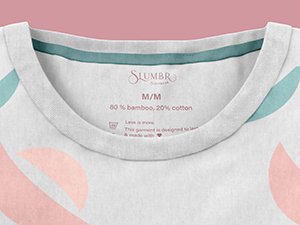 sleepwear pyjama label inside