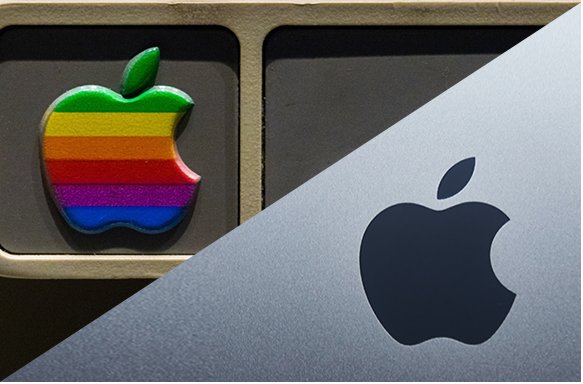 apple technology old logo rebrand refresh brand macintosh