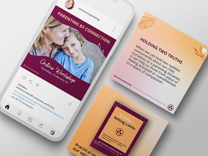 Consciously raising instagram mockup by lumimango