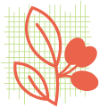 coffee plant icon with net texture
